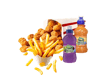 Kids 10 Pcs Popcorn Chicken + Chips & Fruit Shoot